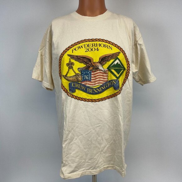 USS Bennington Crew Powderhorn 2004 T Shirt Vtg US Navy Ship Size L - Picture 2 of 4